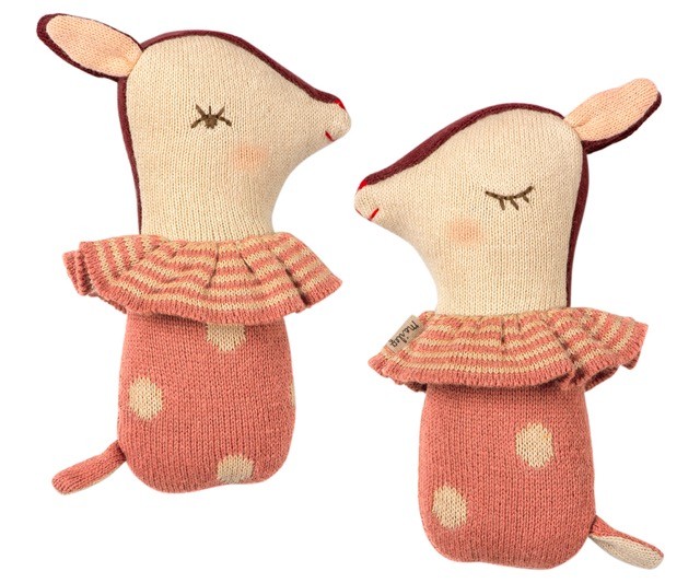 maileg bambi rattle - rose