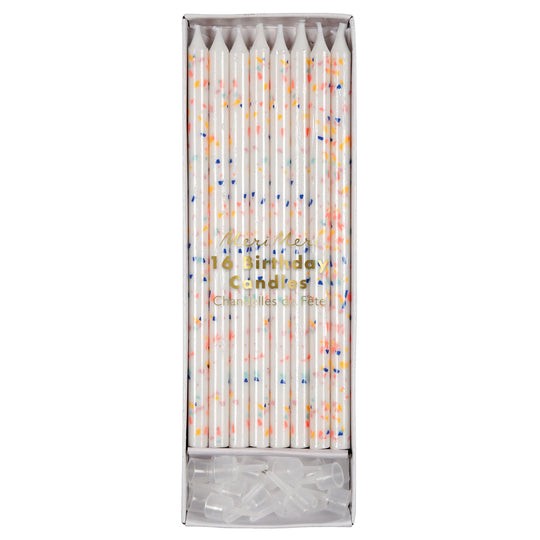 meri meri neon flecks candles