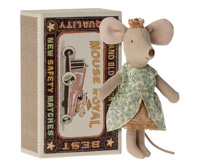 maileg princess mouse, little sister in matchbox