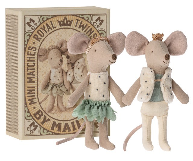 maileg royal twins mice, little sister and brother in box | Kinderfeestwinkel | Speelgoedwinkel | Feestwinkel | Kinderwinkel 