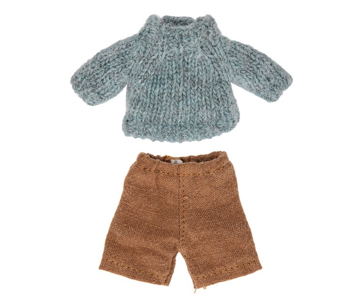 maileg knitted sweater and pants for big brother