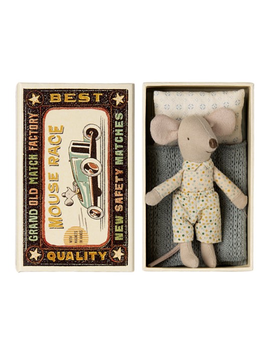 maileg little brother mouse in matchbox