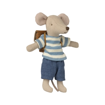 maileg clothes and bag, big brother mouse - brown | Kinderfeestwinkel | Speelgoedwinkel | Feestwinkel | Kinderwinkel | Amster