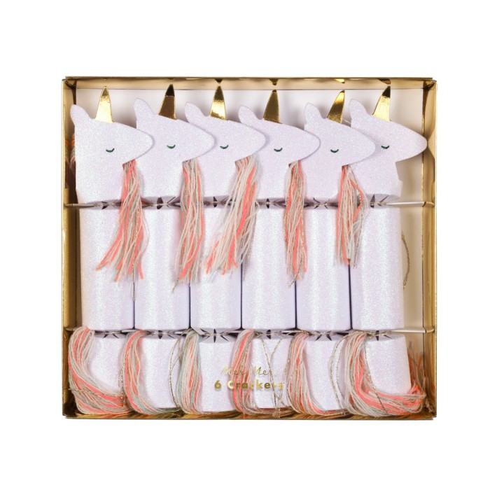 meri meri unicorn glitter crackers