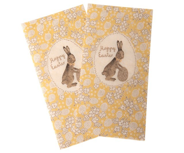 maileg napkin, mille oeufs - yellow