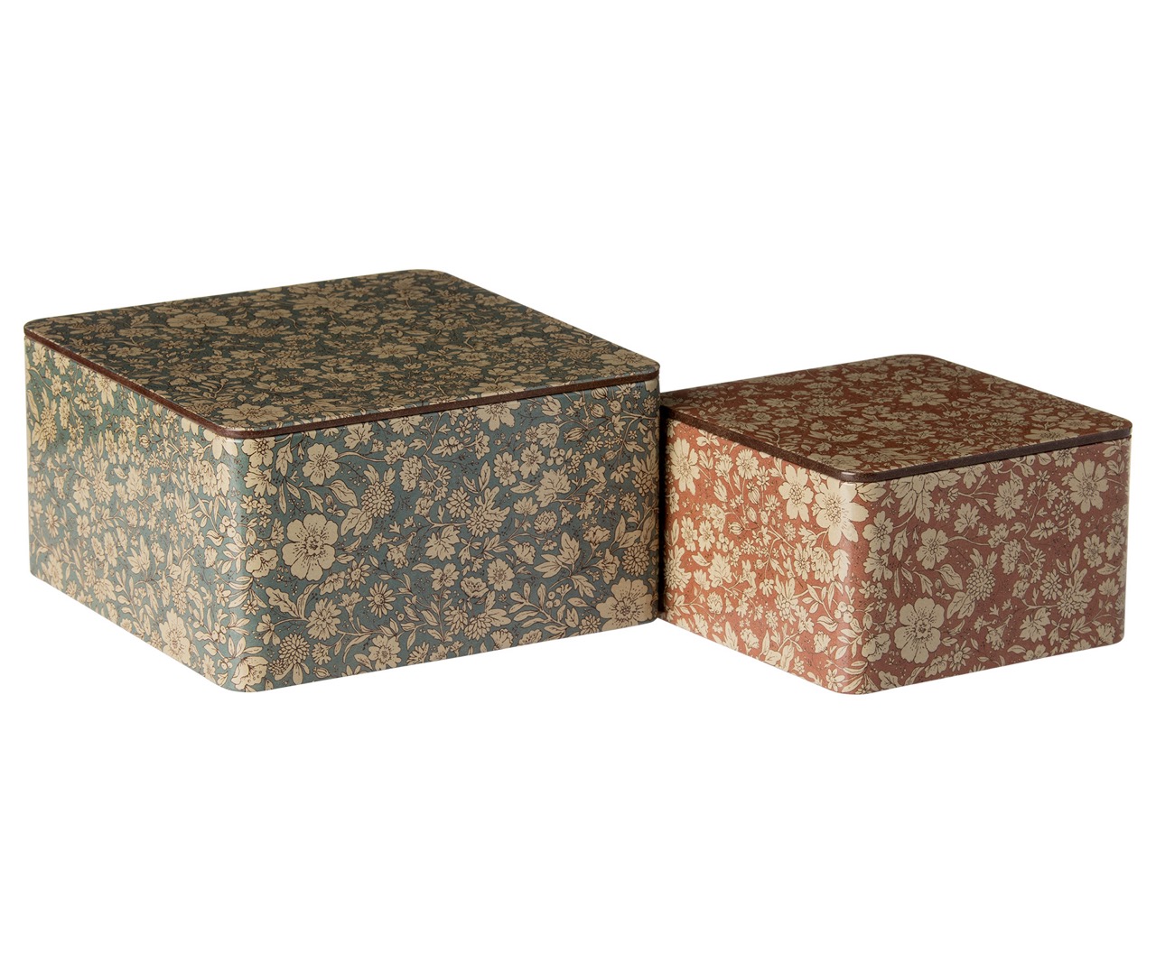 maileg metal box, blossom (2 pcs)