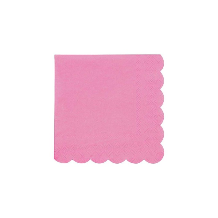 meri meri deep pink simply eco napkins, small (20 st)