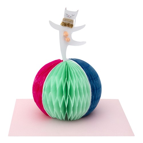 meri meri circus cat stand-up card