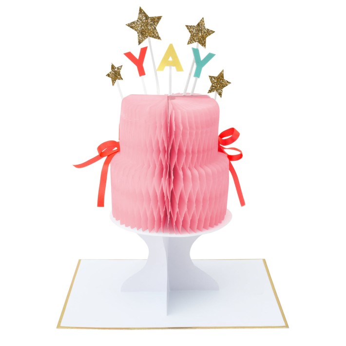 meri meri yay cake stand-up card