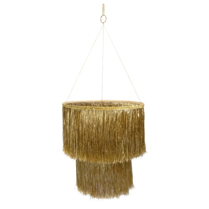 meri meri gold tinsel chandelier