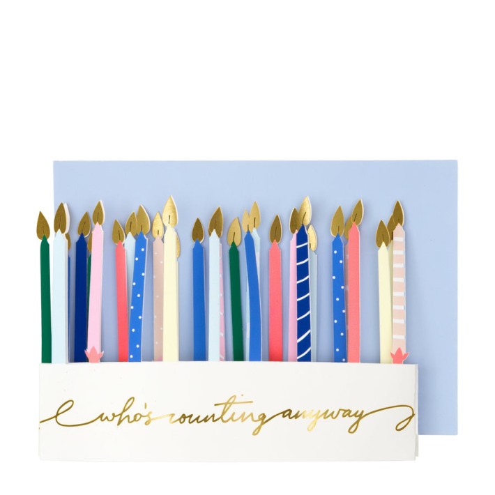 meri meri candle concertina card