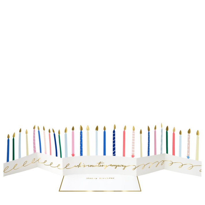 meri meri candle concertina card