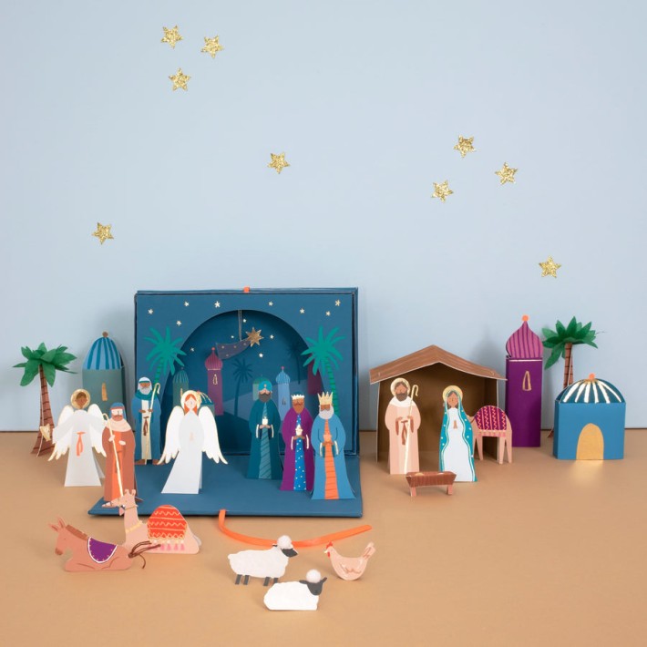 meri meri nativity paper craft advent calendar