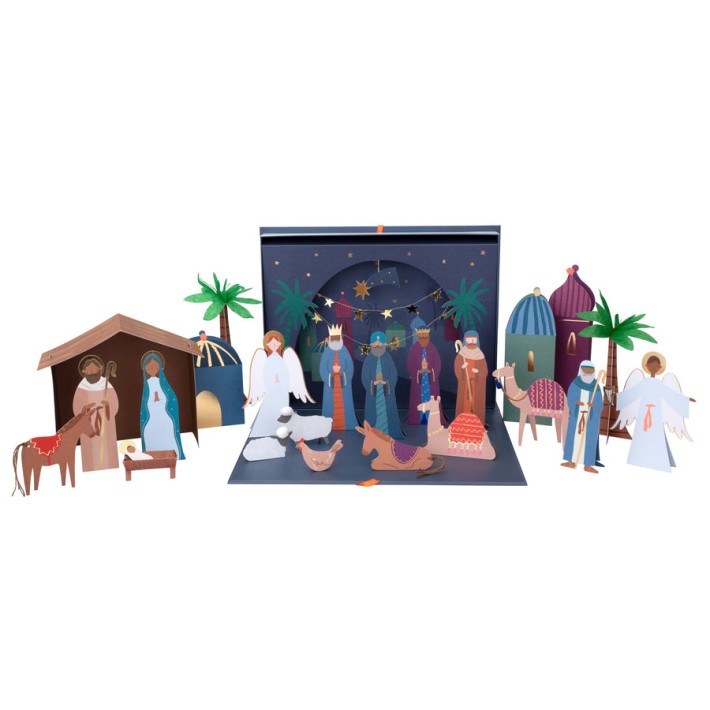 meri meri nativity paper craft advent calendar