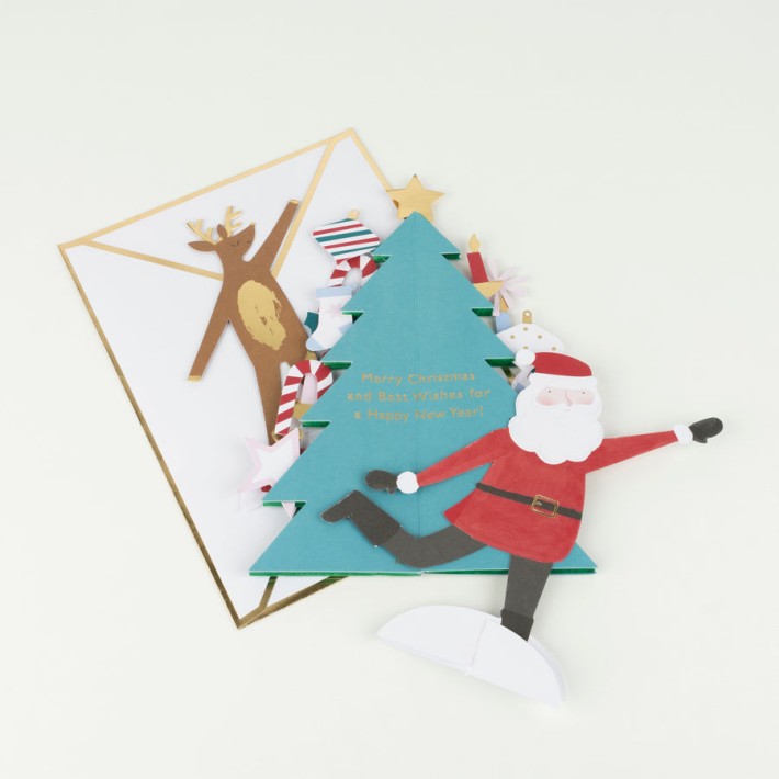 meri meri festive honeycomb tree card
