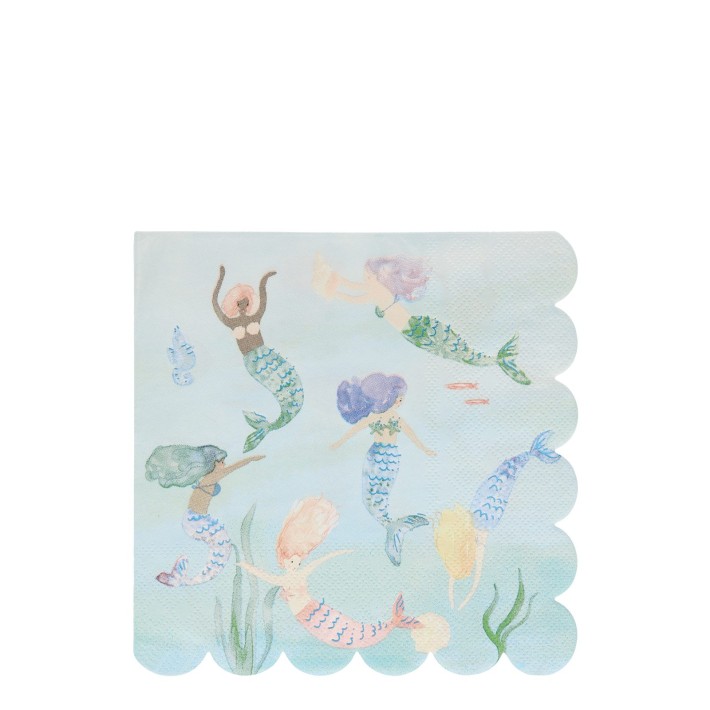 meri meri mermaid swimming napkins