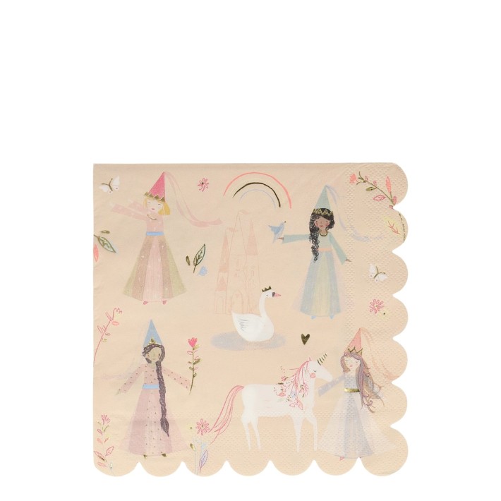 meri meri magical princess napkins, large