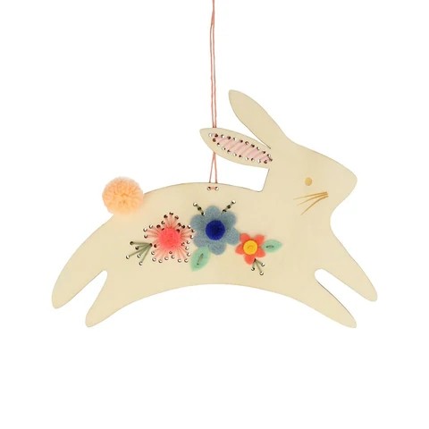 meri meri bunny embroidery kit