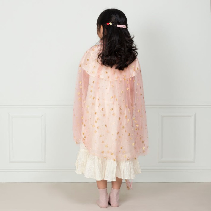 meri meri pink star tulle cape