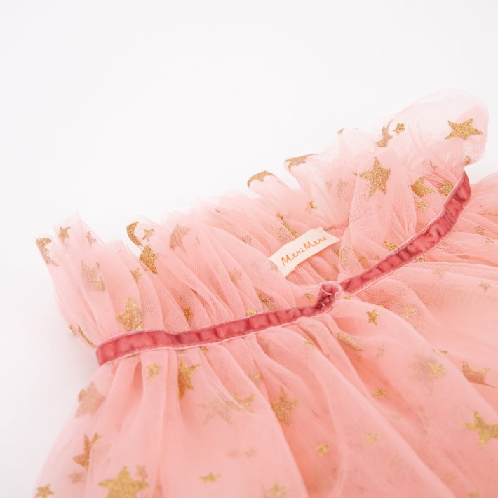 meri meri pink star tulle cape