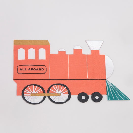 meri meri train napkins