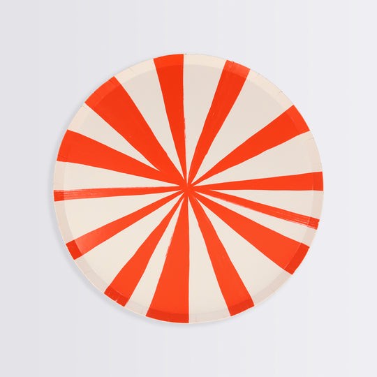 meri meri red stripe dinner plates, large | Kinderfeestwinkel | Speelgoedwinkel | Feestwinkel | Kinderwinkel | Amsterdam