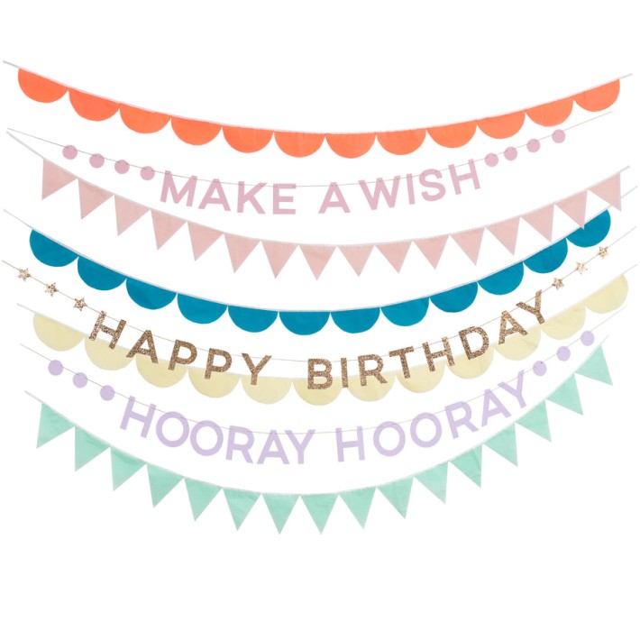 meri meri rainbow birthday garlands