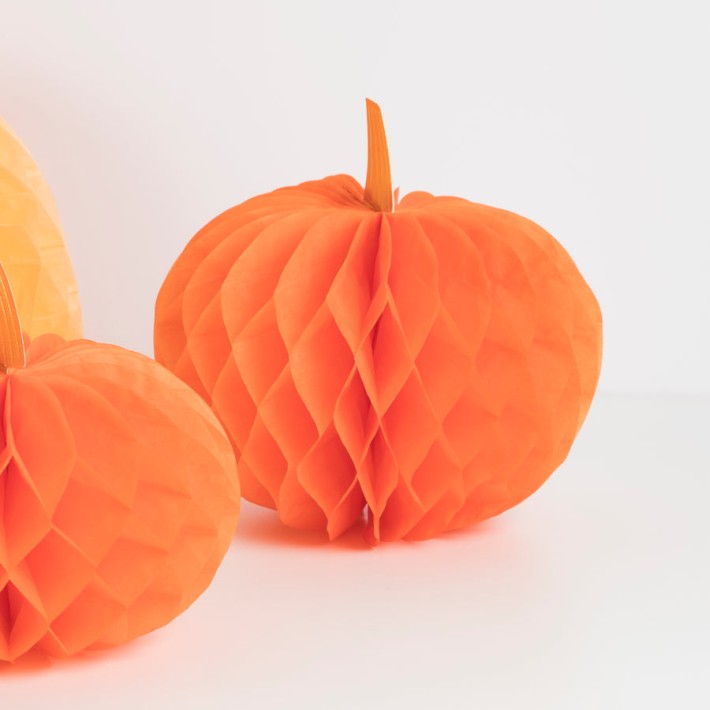 meri meri honeycomb pumpkins