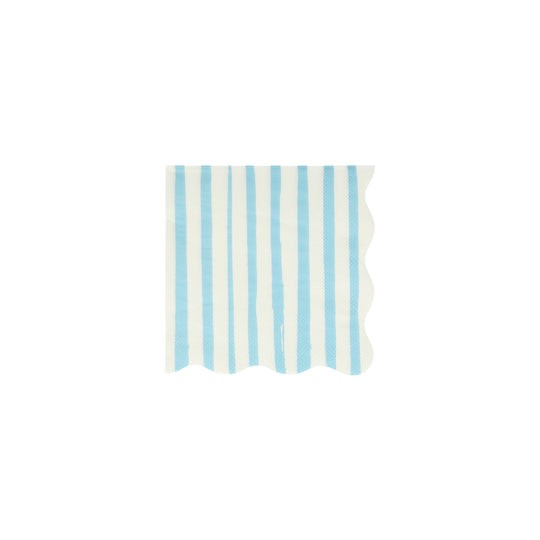 meri meri blue stripe napkins - small