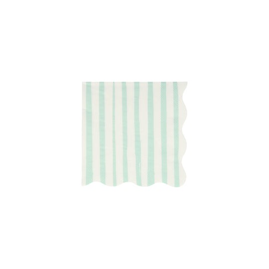 meri meri mint stripe napkins - small