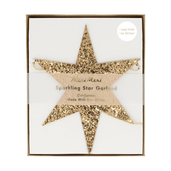 meri meri eco glitter star garland