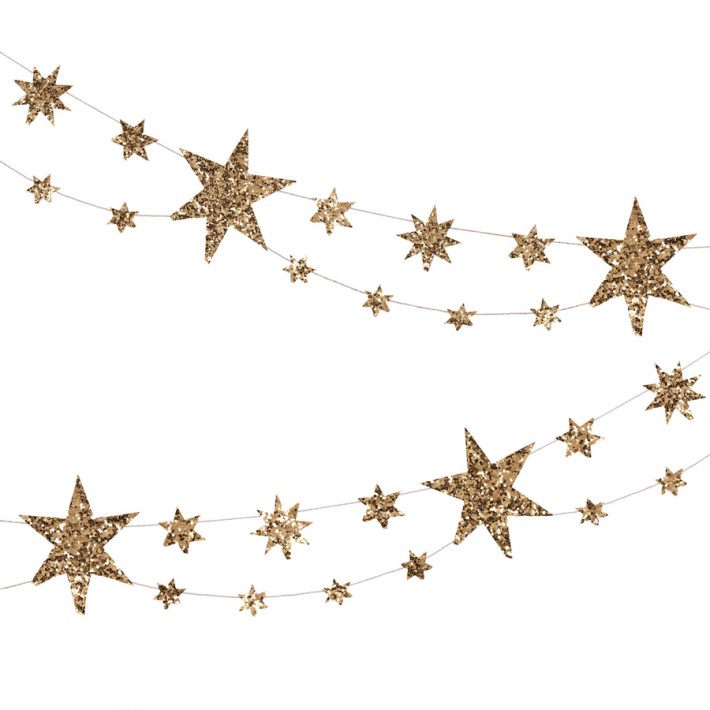 meri meri eco glitter star garland