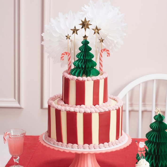 meri meri christmas honeycomb cake toppers