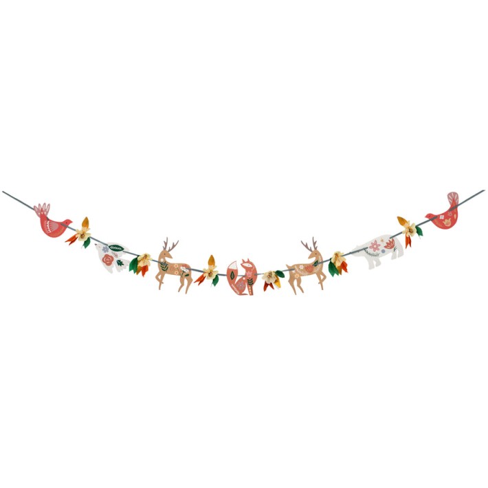 meri meri folk woodland garland