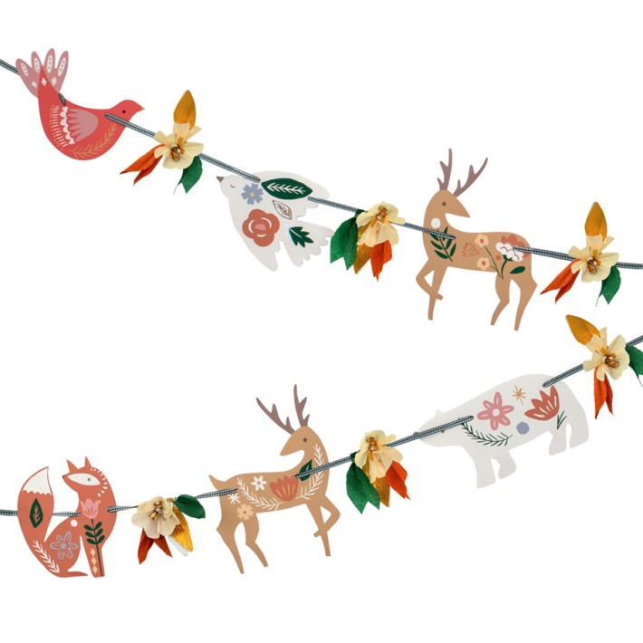 meri meri folk woodland garland