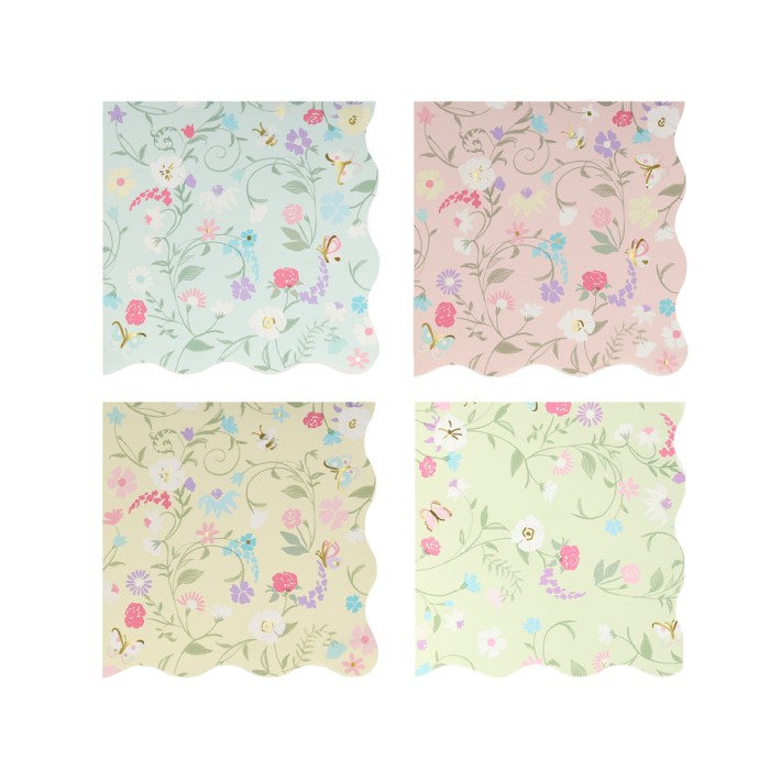 meri meri laduree paris floral napkins, small | Kinderfeestwinkel | Speelgoedwinkel | Feestwinkel | Kinderwinkel | Amsterdam
