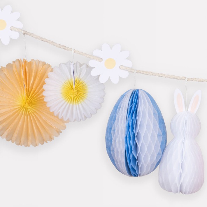 meri meri honeycomb easter bunny garland