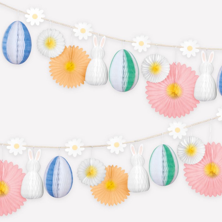 meri meri honeycomb easter bunny garland