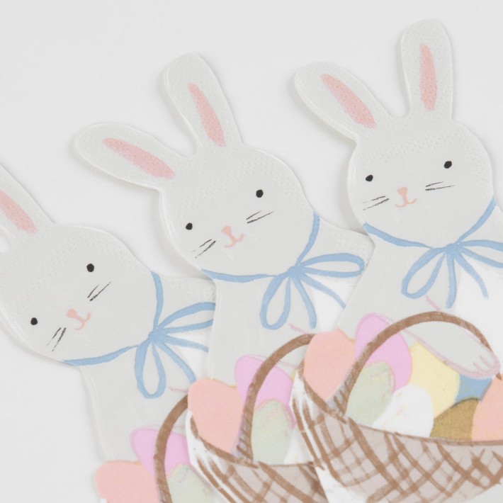 meri meri bunny with basket napkins