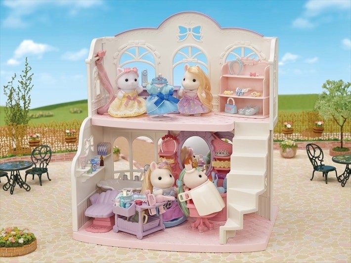 sylvanian families pony's stylish hair salon