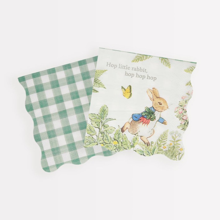 meri meri peter rabbit in the garden napkins, small