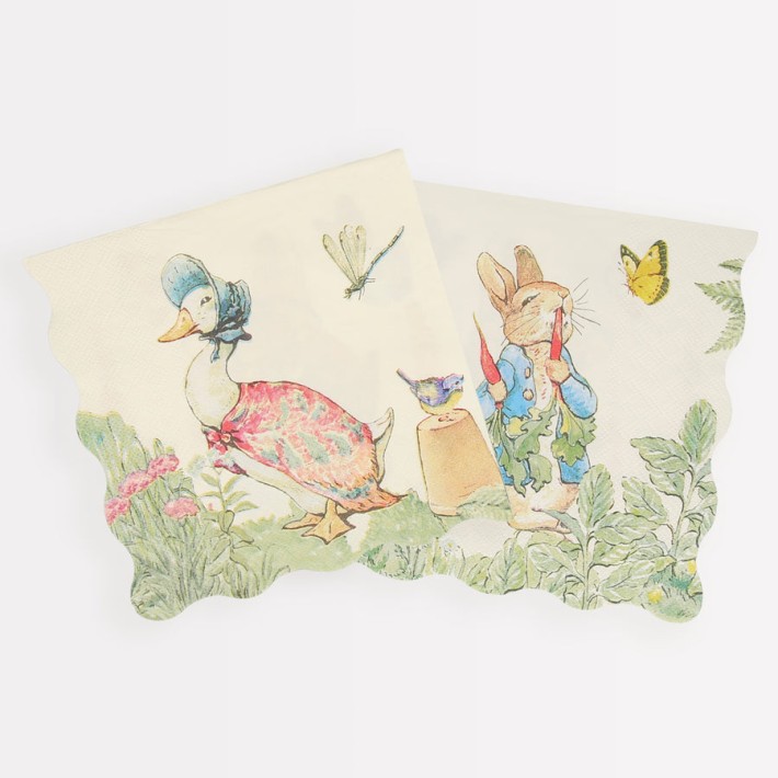 meri meri  Pieter Konijn in the garden napkins, large