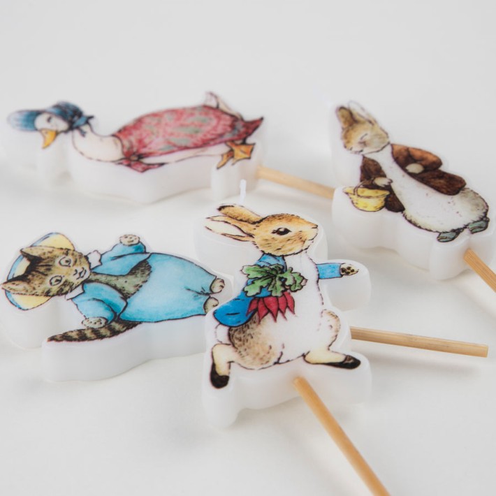 meri meri peter rabbit in the garden candles