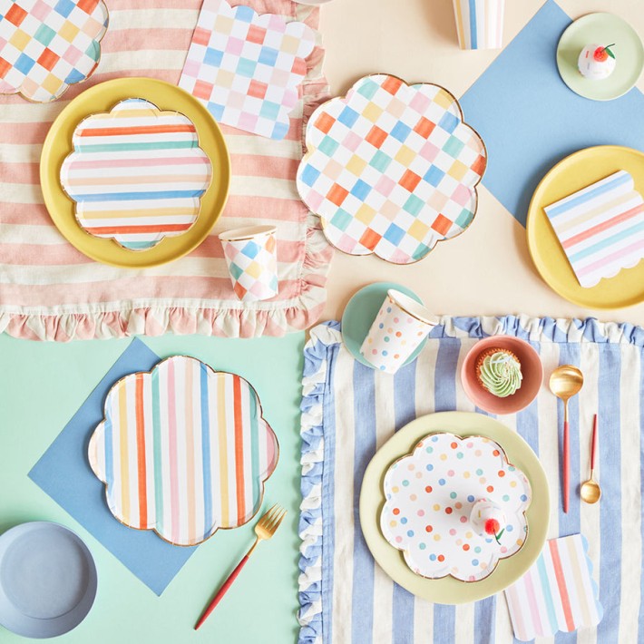 meri meri colorful pattern napkins, small