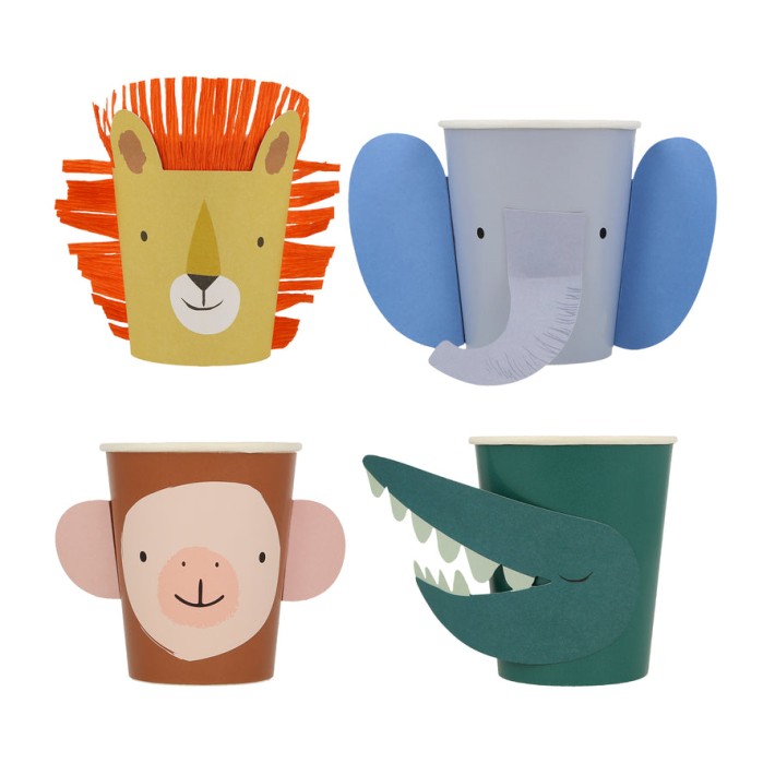 meri meri animal parade character cups