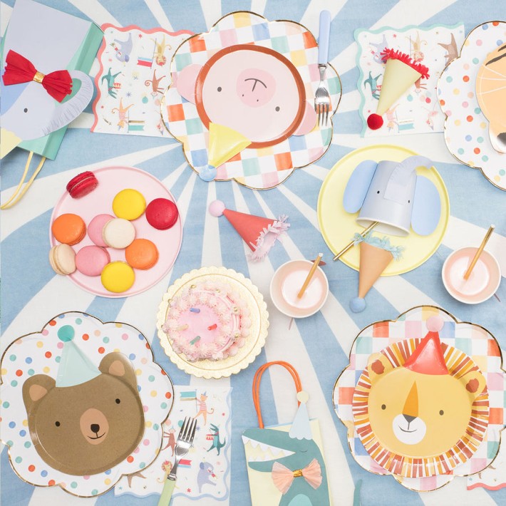 meri meri animal parade die cut plates