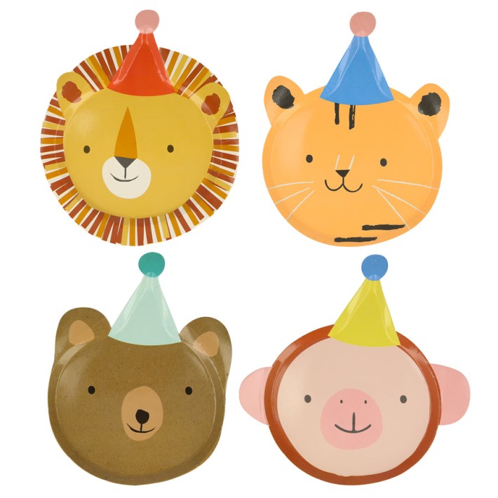 meri meri animal parade die cut plates