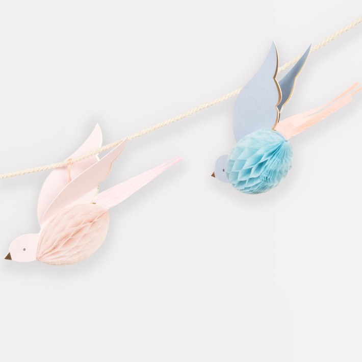 meri meri honeycomb bird garland