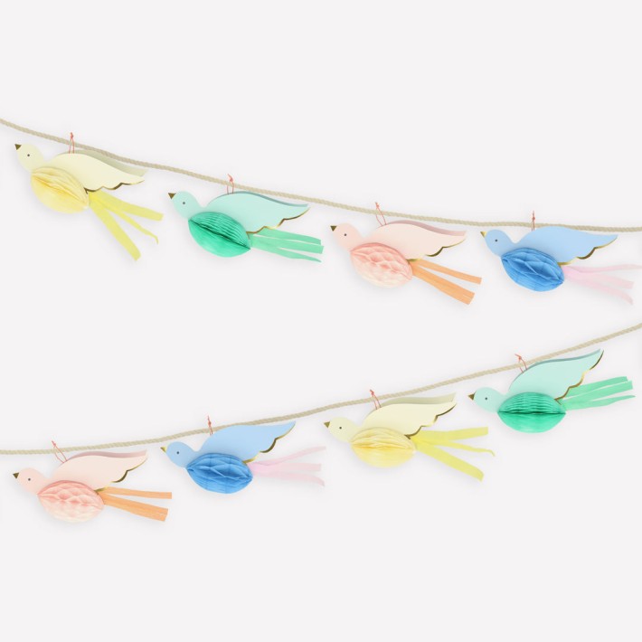 meri meri honeycomb bird garland