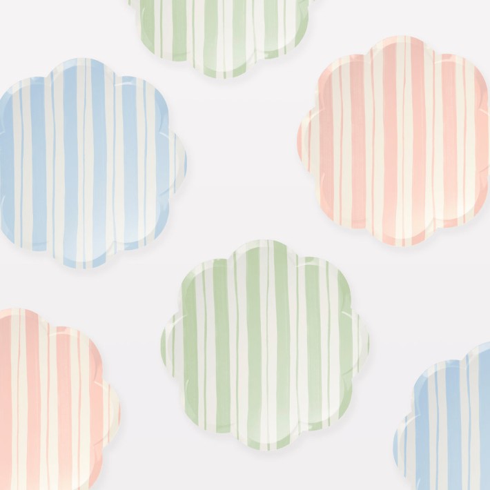 meri meri ticking stripe side plates